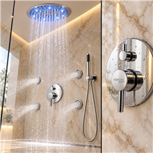 Bravat LED Chrome Shower Set
