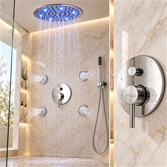 Bravat LED Chrome Shower Set