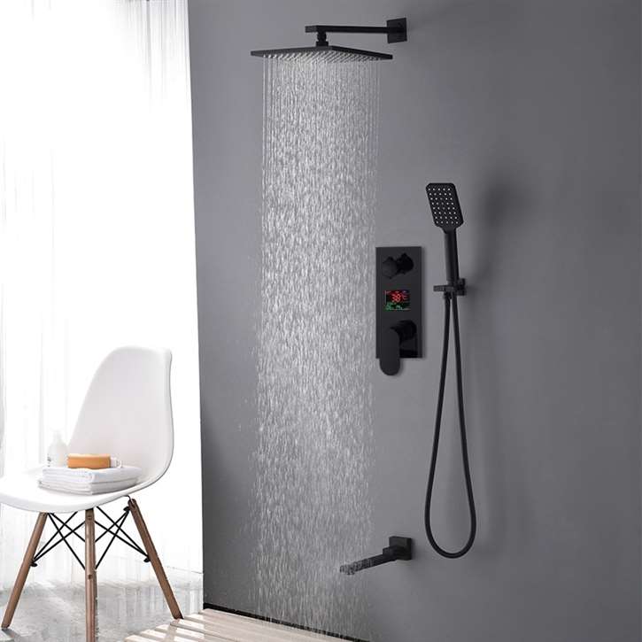 Fontana Milan Digital Display Rainfall Mixer Shower Set