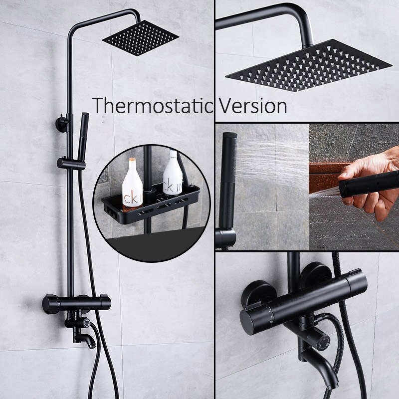 Oil-rubbed bronze thermostatic shower and handheld installation planning