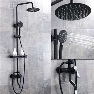 Fontana Milan Thermostatic Oil Rubbed Bronze Sprayer Shower Faucet  and hand sprayer in modern bathroom