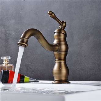 Fontana Dijon Single Hole Antique Brass Bathroom BIM File Download Commercial Sink Faucet 