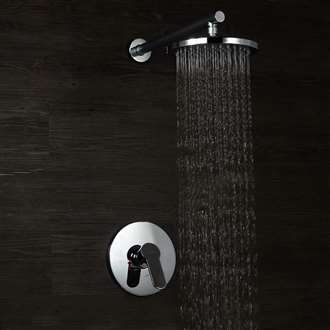 Luxury Shower Head Fontana Winslow Rainfall Wall Mounted Round Shower Head