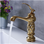 Single Handle Classic Brass Diamond Bathroom Sink Faucet
