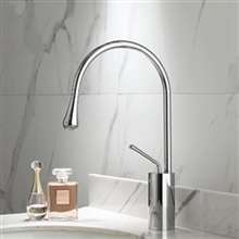 Single Lever 360 Rotation Spout Modern Brass Commercial Sink Faucet 