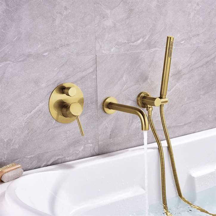 Fontana Wall Mount Bathtub Filler Spray Set