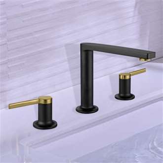 Napoli Black Gold Double Handle Commercial Sink Faucet 