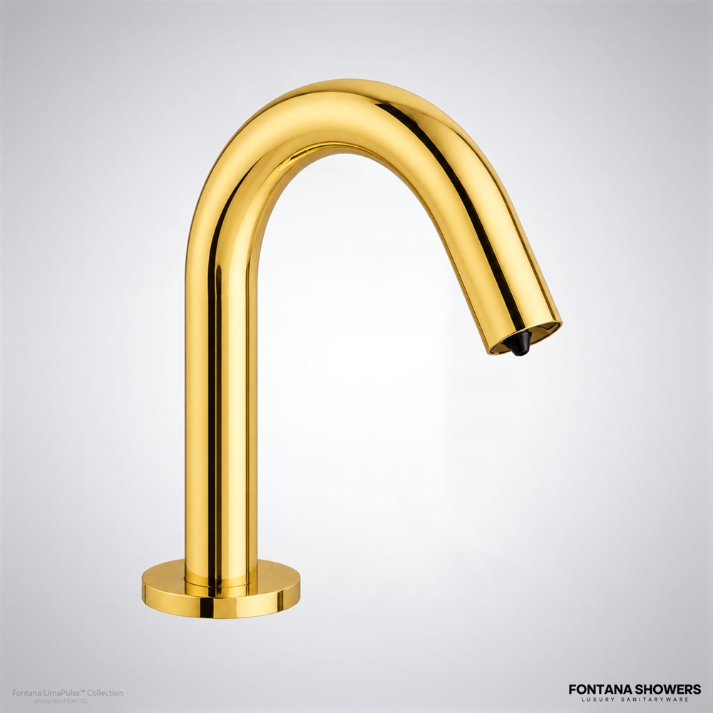 Fontana Lima Commercial Electronic Sensor Automatic Touchless Commercial Soap Dispenser in Gold Finish