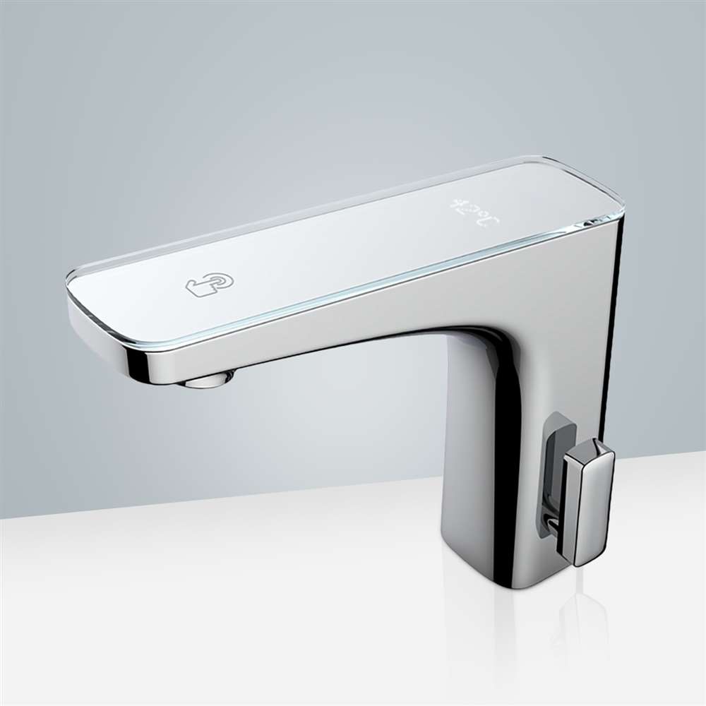 Fontana Reno Digital Temperature Display Hot and Cold Commercial Sensor Faucet