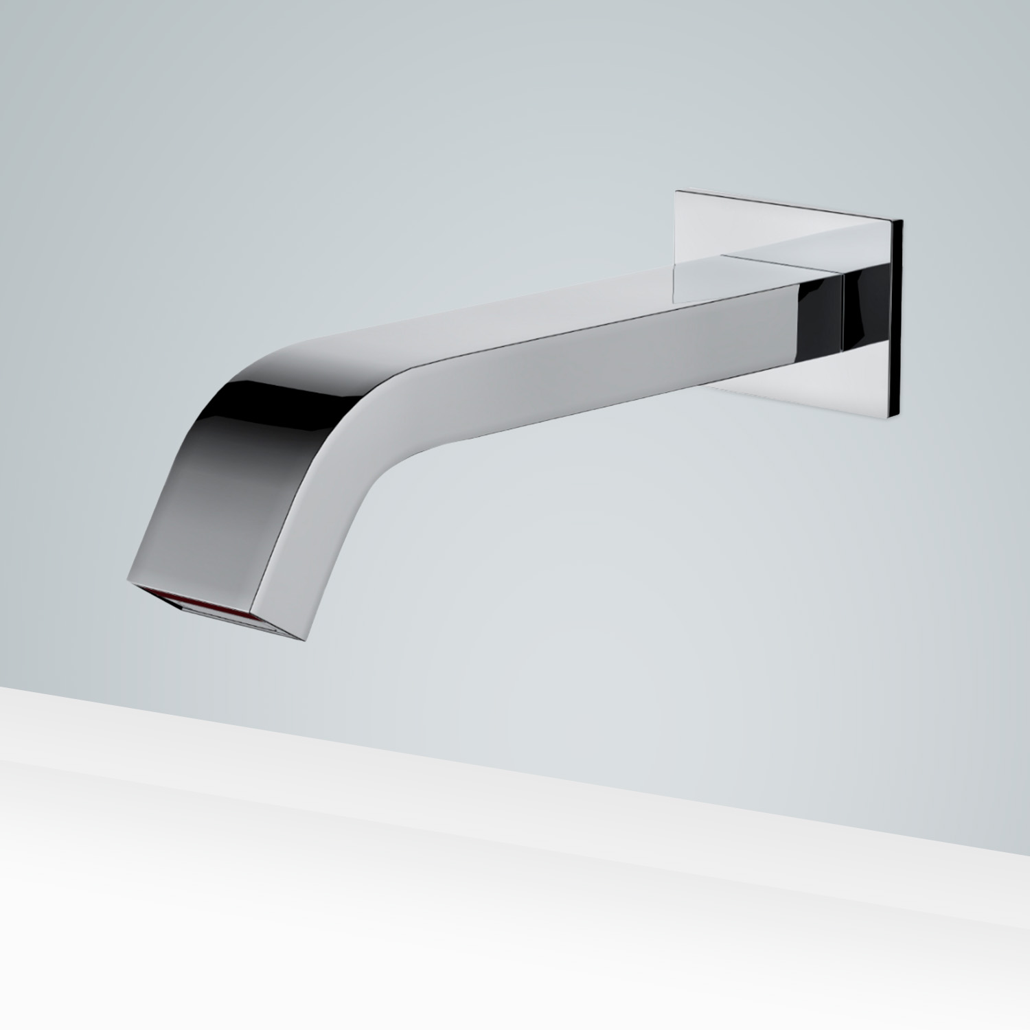Fontana Barstow Chrome Wall Mounted Square Commercial Sensor Faucet