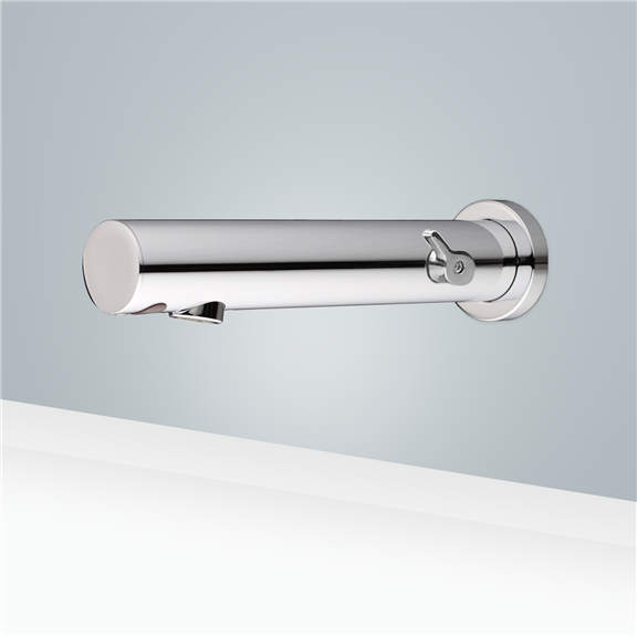 Chrome Wall Mount Commercial Bathroom Touchless Faucet