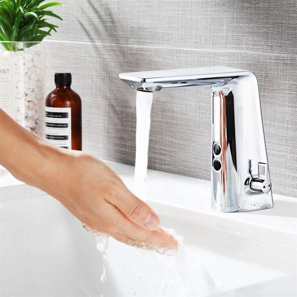 Fontana Rio Chrome Touchless Motion Activated Sensor Hands-Free Commercial Sink Faucet