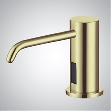 Fontana Brushed Gold Automatic Touchless Soap Dispenser - Deck Mounted Commercial Liquid Foam Soap Dispenser