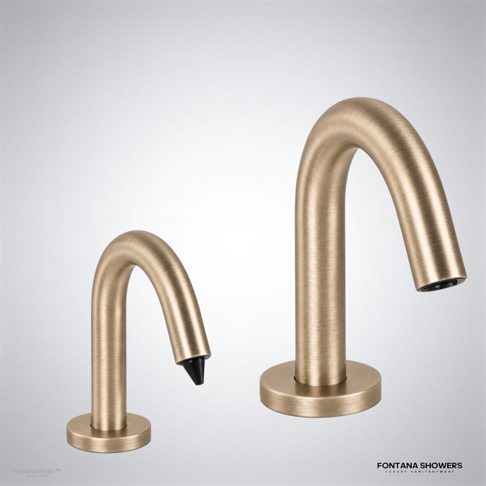 Champagne touchless faucet set