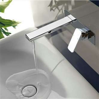 Viola Wall Mount Chrome Finish Bathroom Commercial Sink Faucet 