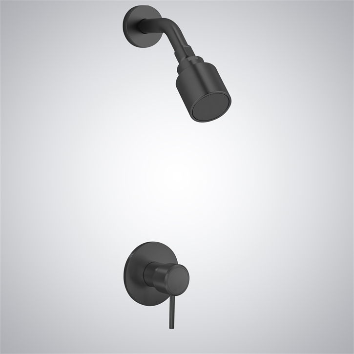Fontana Verona Matte Black Bathroom Rainfall Shower Head Set