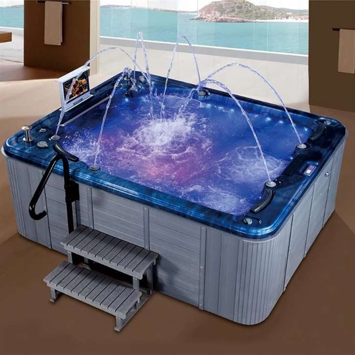 Fontana Four Person Whirlpool Massage Bathtub