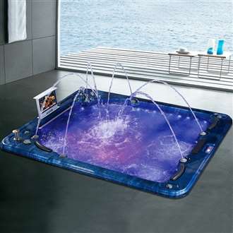 Texas Four Person Drop-In Whirlpool Combo Massage Bathtub