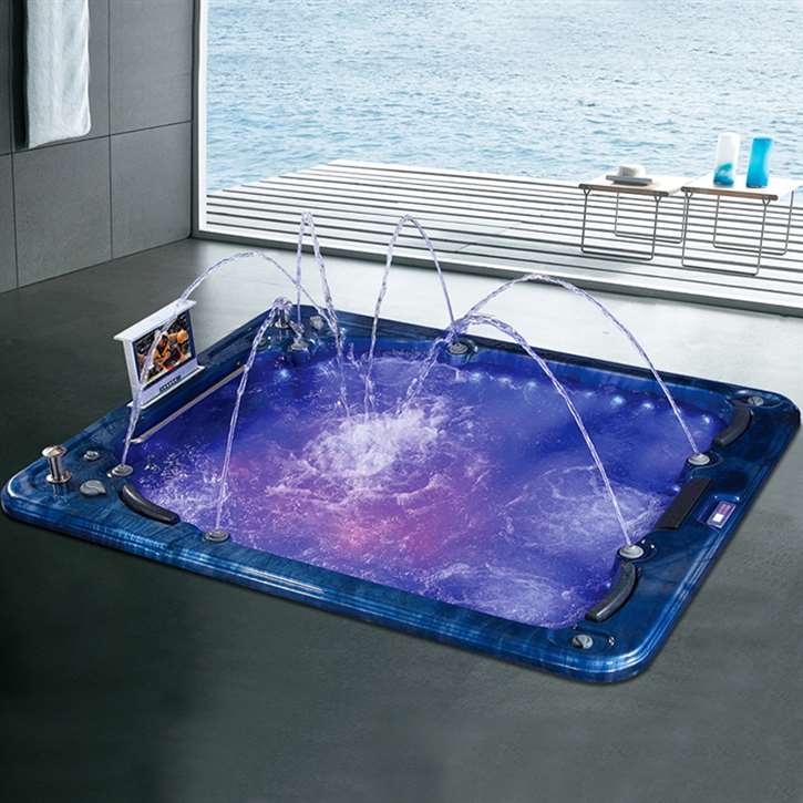Texas Four Person Drop-In Whirlpool Combo Massage Bathtub and Water Jets