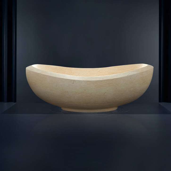 Lima Elegant One Person Indoor Soaking Marble Bathtub