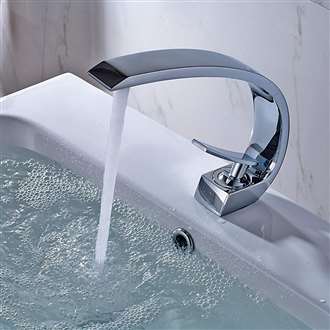 Geneva Chrome Finish Waterfall Bathroom Faucet Direct Sink Faucet 