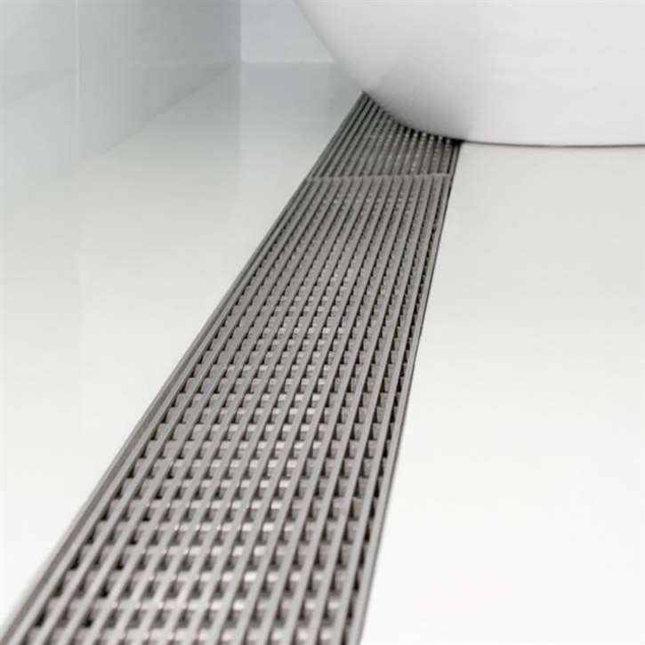 Fontana Flange Body Linear Shower Drain Flag Design In Chrome Finish