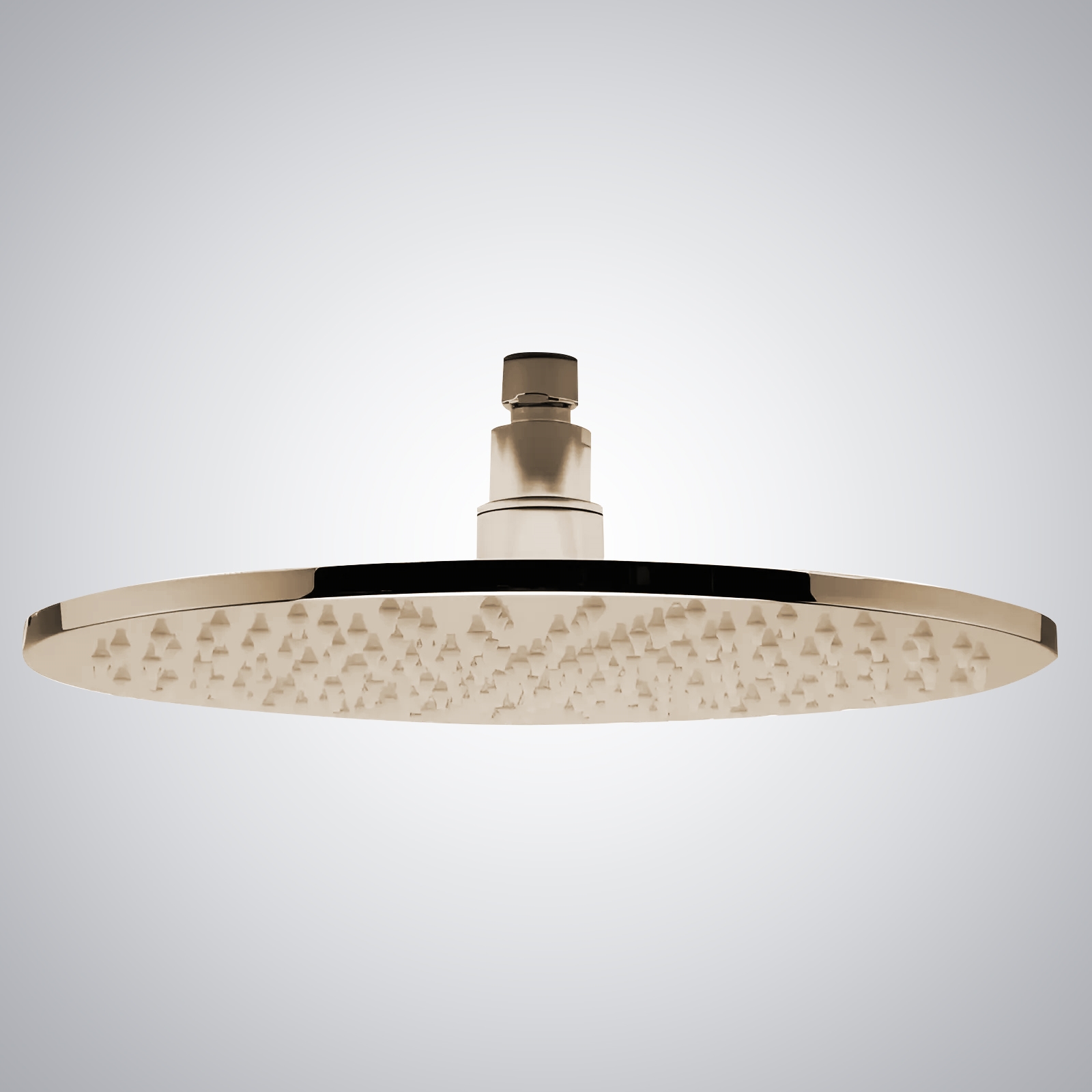 Fontana 16" Champagne Round LED Rainfall Showerhead | Luxury and Modern