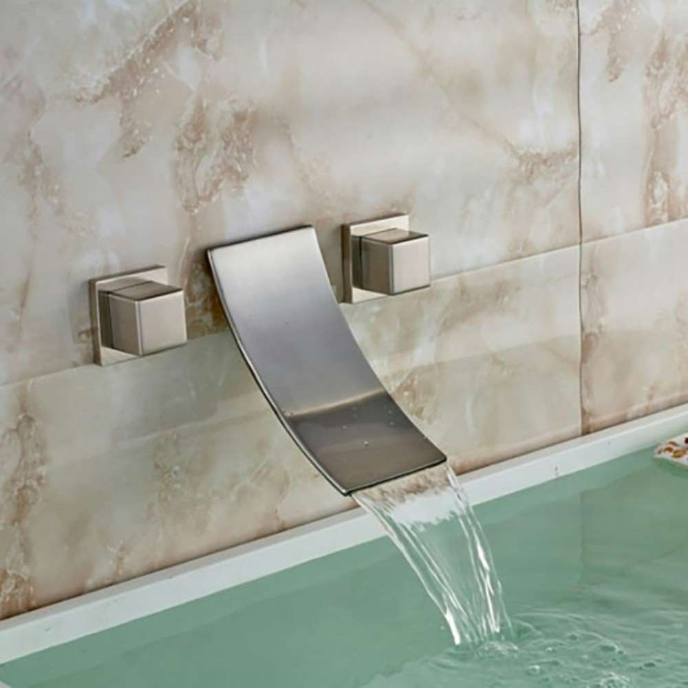 Brushed Retro Waterfall Bathtub Faucet