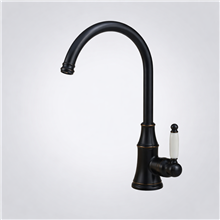 Fontana Long Neck Dark Oil Rubbed Bronze Single Handle Deck Mount Sink Faucet Mixer Faucet