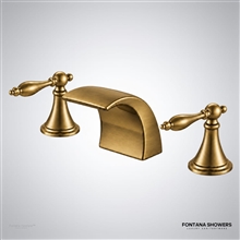 Antique brass waterfall faucet