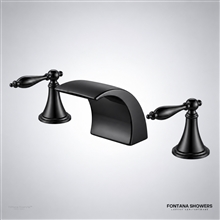 Matte black waterfall faucet