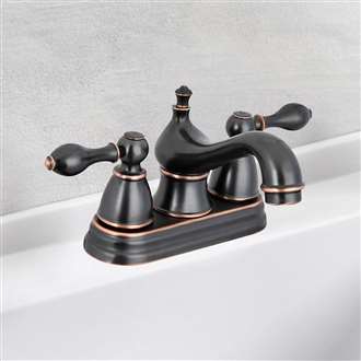 black bathroom faucets lowes 4" Centerset Lavatory Faucet  Oil Rubbed Bronze