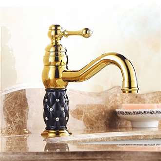 Yale Luxury Gold Single Handle Bathroom Commercial Sink Tap 