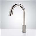 Rio Goose Neck Hands Free Commercial Automatic Brushed Nickel Faucet