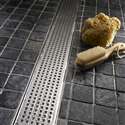 Oil Rubbed Bronze Linear Shower Drain Flag Design Flange Body