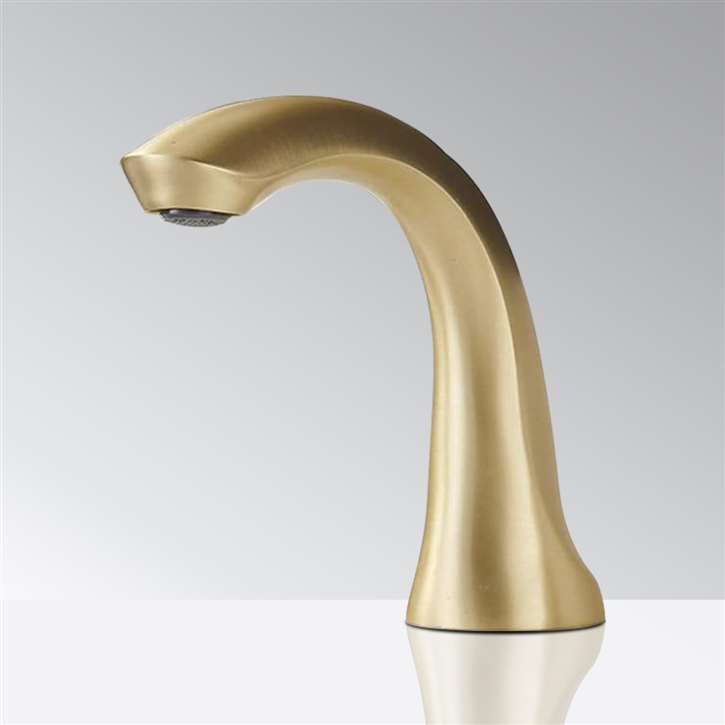 Fontana Napoli Brushed Gold Luxury Commercial Touchless Faucet