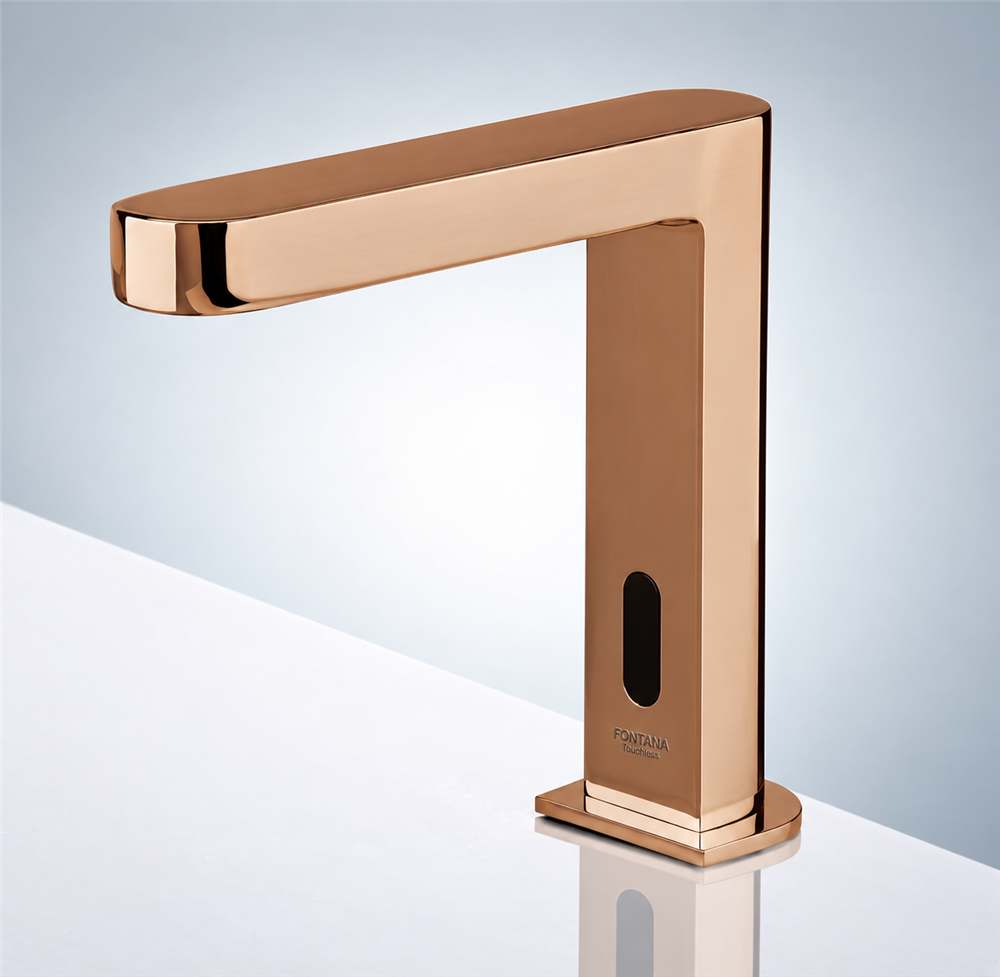 Fontana Rose Gold Superb L-Body Automatic Motion Sensor Faucet
