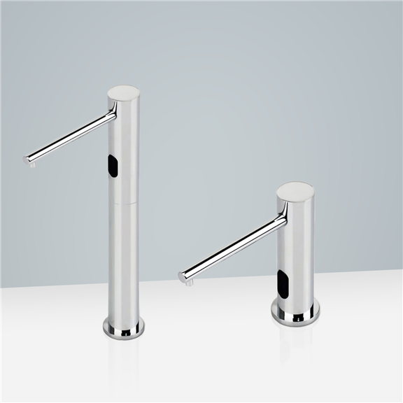 Bathroom Soap Dispenser Set Chrome Finish