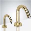 Gold touchless faucet and dispenser