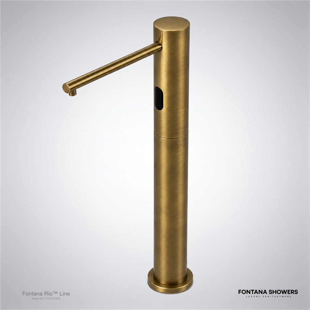 Antique brass sensor faucet