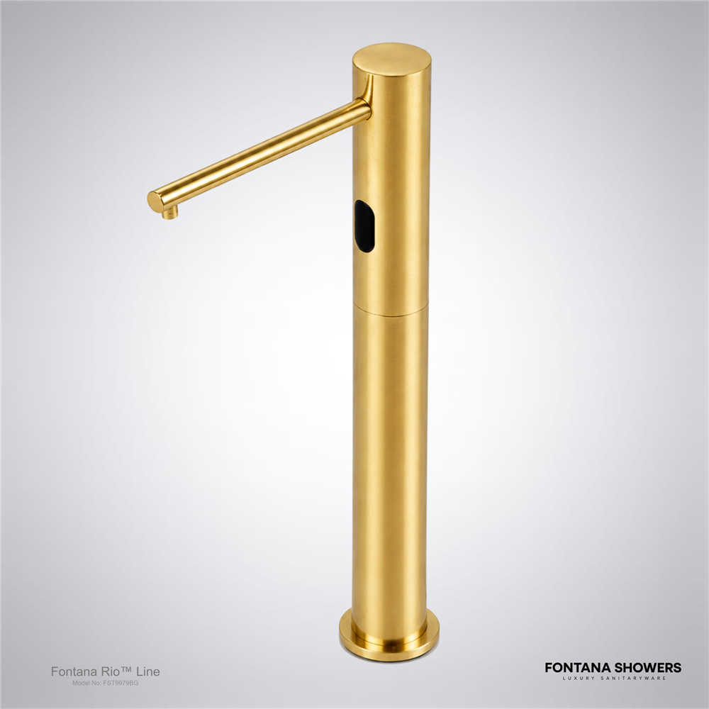 Brushed gold mixer faucet