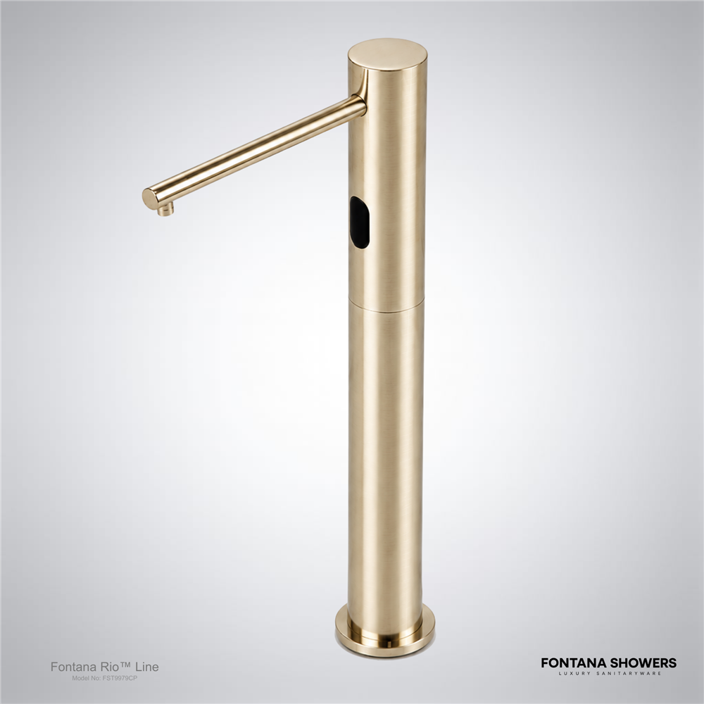 Champagne touchless basin faucet