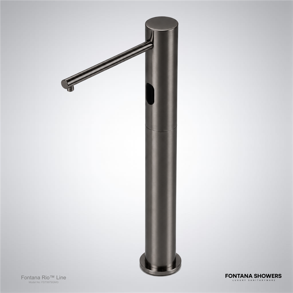 Gunmetal gray sensor faucet