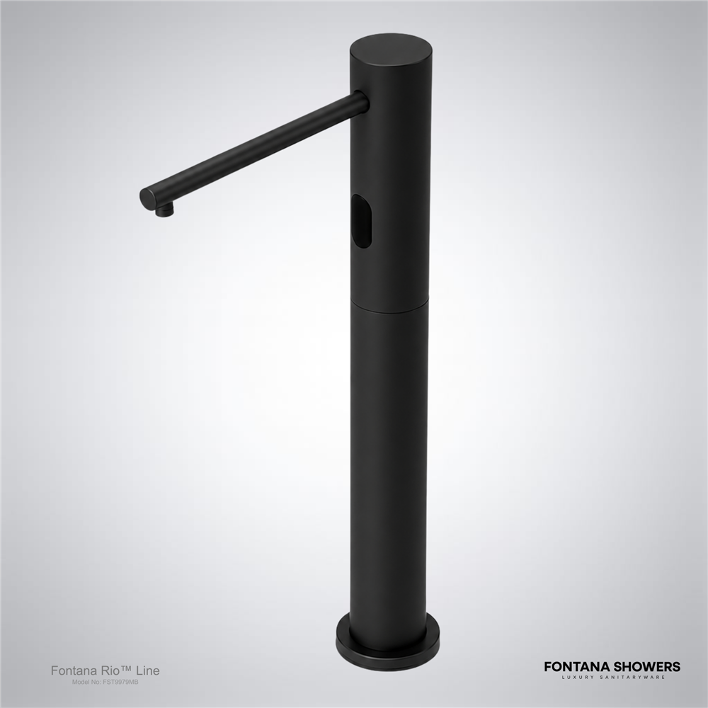 Matte black basin faucet