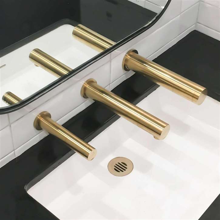Fontana Gold Triple-Functional Restroom Technology Combo (Motion Sensor Faucet, Automatic Soap Dispenser and Hand Dryer)