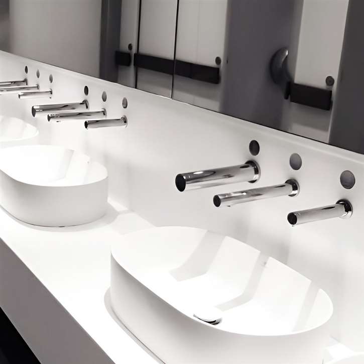 Fontana Chrome Triple-Functional Restroom Technology Combo (Motion Sensor Faucet, Automatic Soap Dispenser and Hand Dryer)