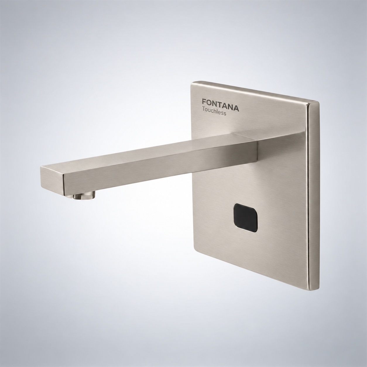 Fontana FSXT50B commercial brushed nickel wall mounted automatic sensor faucet