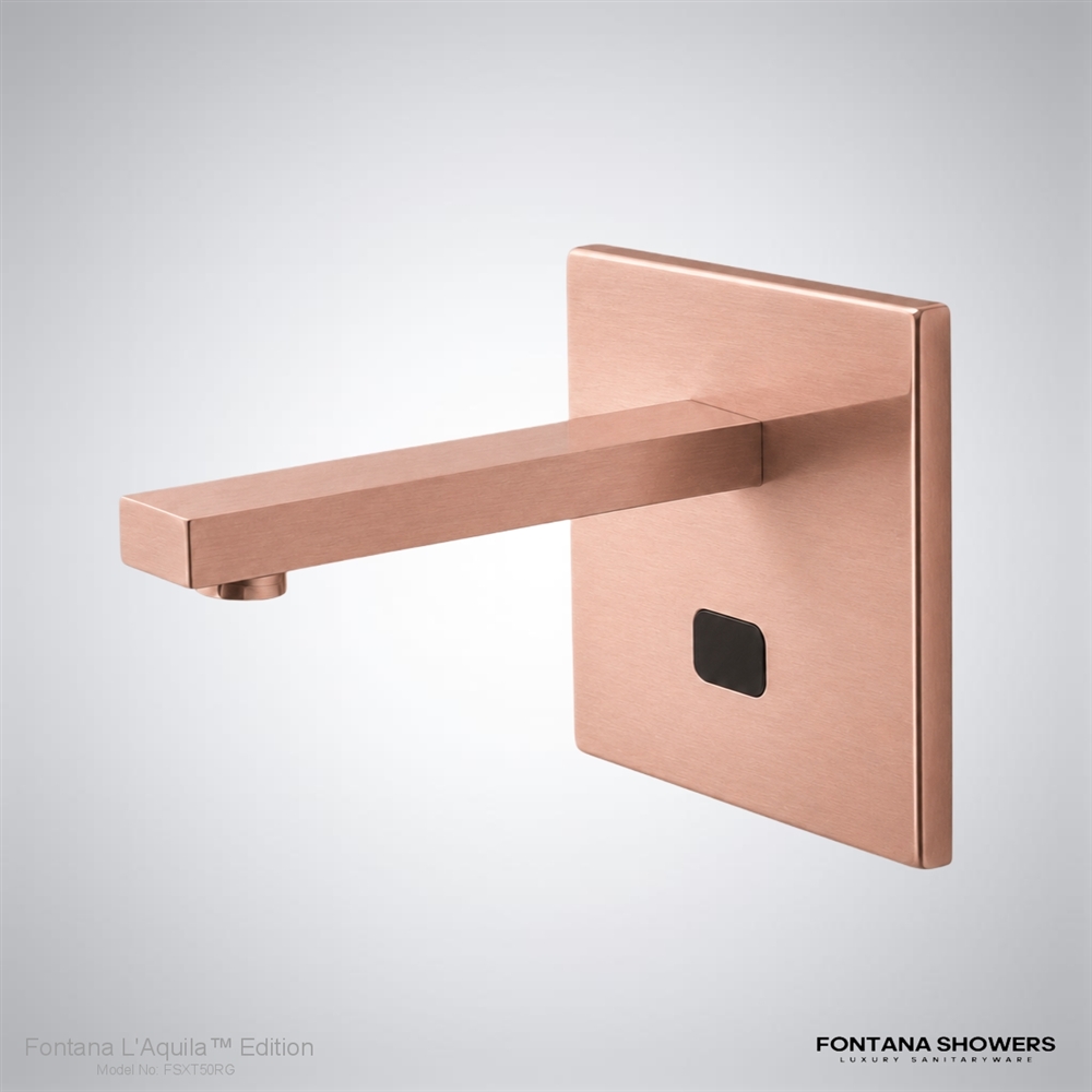 Fontana L'Aquila Rose Gold Wall Mounted Automatic Sensor Faucet