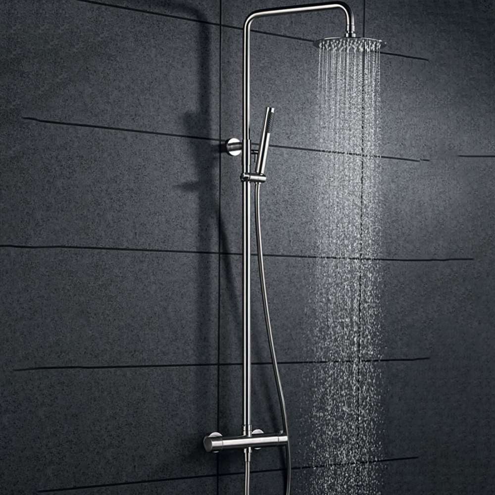 Fontana multi color LED shower set with shower head and handheld shower