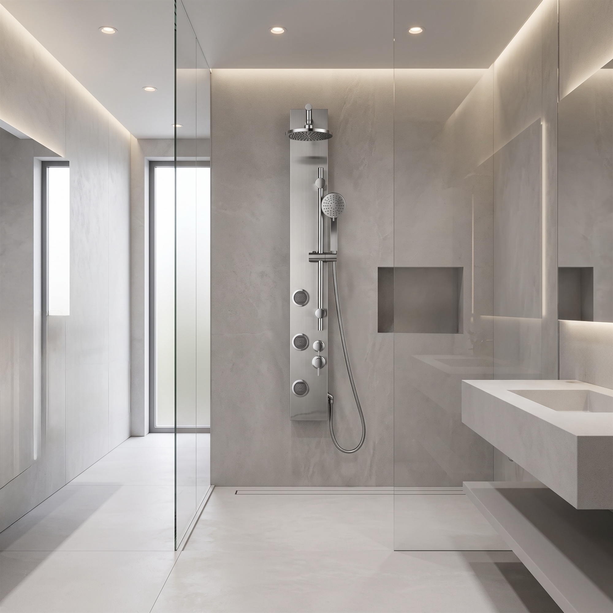 Fontana Thermostatic Shower Massage Panel System